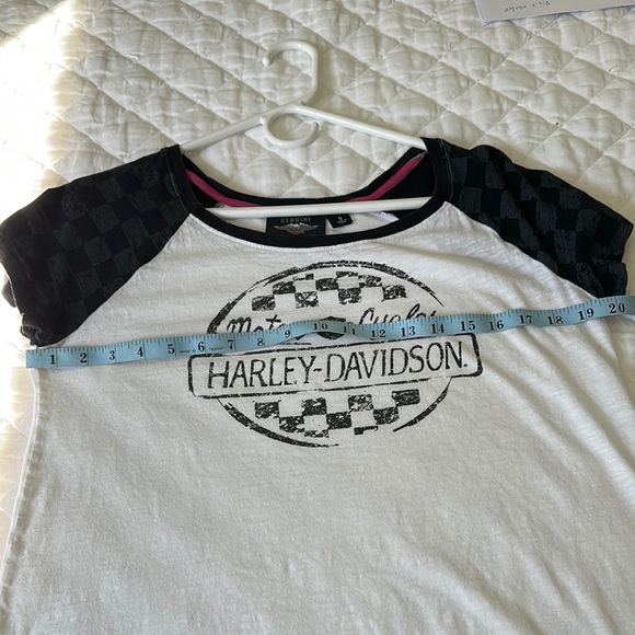 Harley-Davidson Black and White Logo Raglan - Picture 4 of 4